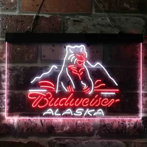 Budweiser Alaska Bear Neon-Like LED Sign