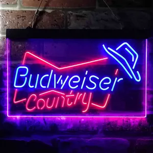 Budweiser Country Cowboy Neon-Like LED Sign