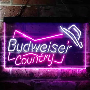 Budweiser Country Cowboy Neon-Like LED Sign
