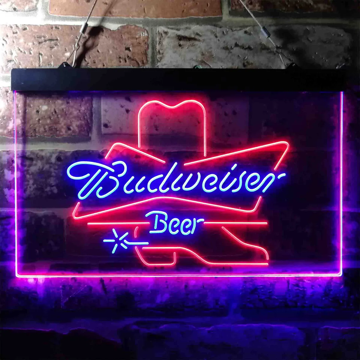 Budweiser Cowboy Boot Neon-Like LED Sign