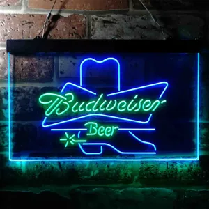 Budweiser Cowboy Boot Neon-Like LED Sign