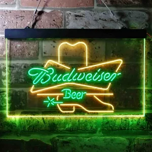 Budweiser Cowboy Boot Neon-Like LED Sign