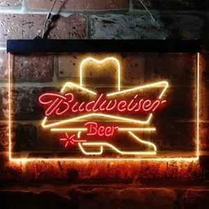 Budweiser Cowboy Boot Neon-Like LED Sign