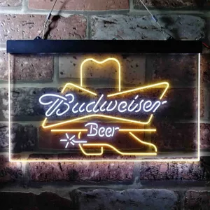 Budweiser Cowboy Boot Neon-Like LED Sign