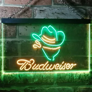 Budweiser Cowboy Head Neon-Like LED Sign