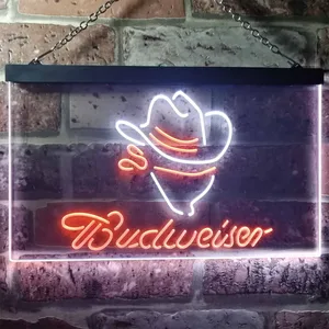 Budweiser Cowboy Head Neon-Like LED Sign