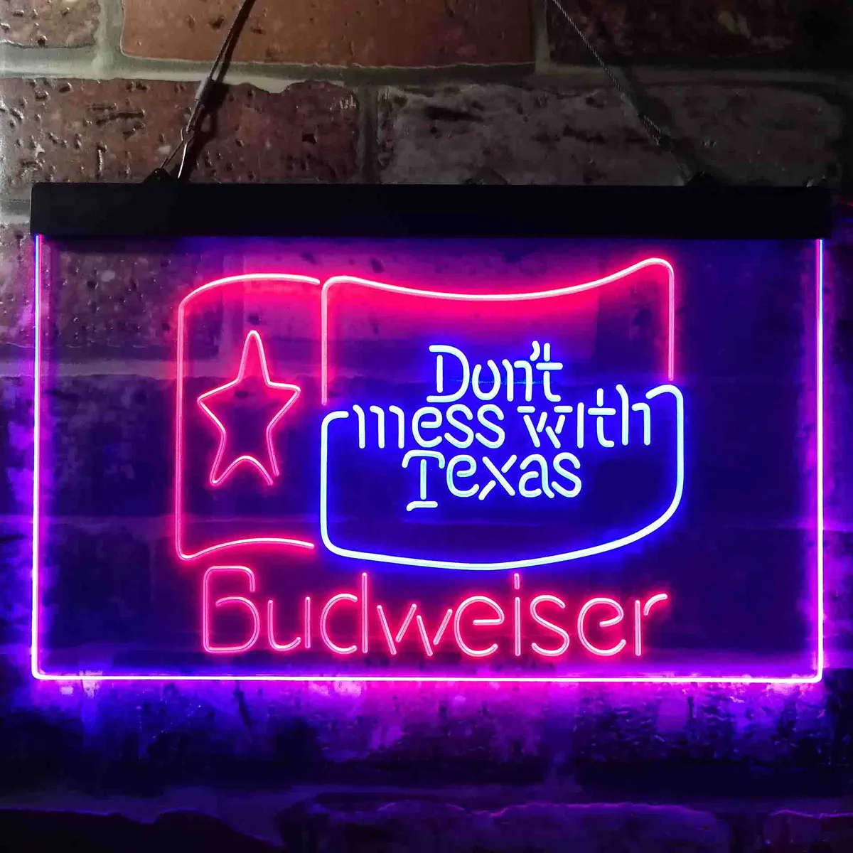 Budweiser Don't Mess With Texas Neon-Like LED Sign