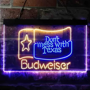 Budweiser Don't Mess With Texas Neon-Like LED Sign