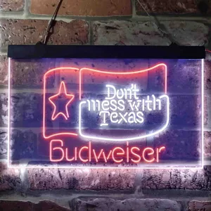 Budweiser Don't Mess With Texas Neon-Like LED Sign