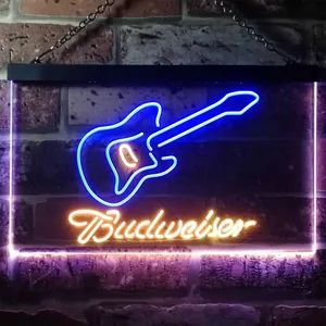 Budweiser Electric Guitar Neon-Like LED Sign