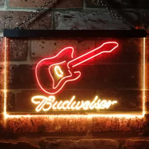 Budweiser Electric Guitar Neon-Like LED Sign
