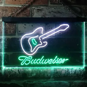 Budweiser Electric Guitar Neon-Like LED Sign