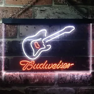 Budweiser Electric Guitar Neon-Like LED Sign