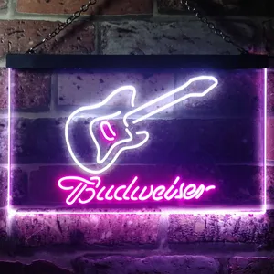 Budweiser Electric Guitar Neon-Like LED Sign