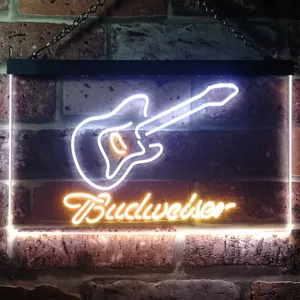 Budweiser Electric Guitar Neon-Like LED Sign