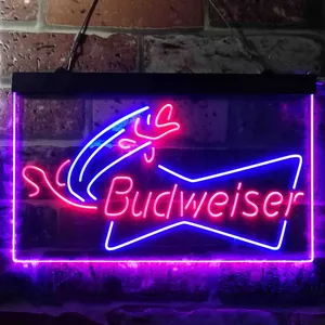 Budweiser Fish Bait Neon-Like LED Sign