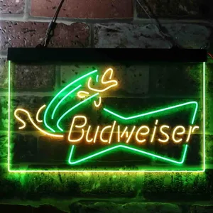 Budweiser Fish Bait Neon-Like LED Sign