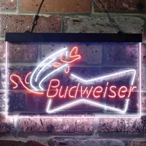 Budweiser Fish Bait Neon-Like LED Sign