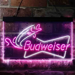 Budweiser Fish Bait Neon-Like LED Sign