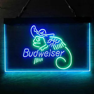 Budweiser Lizard Hat Neon-Like LED Sign