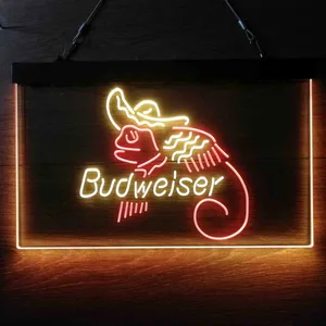Budweiser Lizard Hat Neon-Like LED Sign