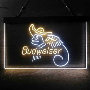 Budweiser Lizard Hat Neon-Like LED Sign