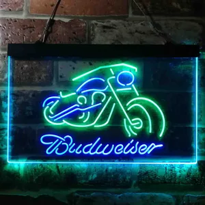 Budweiser Motorcycle 2 Neon-Like LED Sign