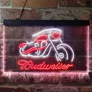 Budweiser Motorcycle 2 Neon-Like LED Sign