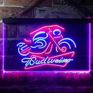 Budweiser Motorcycle Neon-Like LED Sign