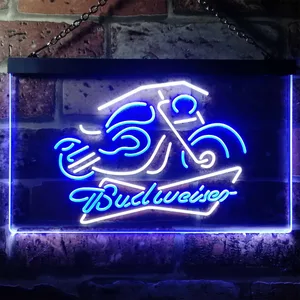 Budweiser Motorcycle Neon-Like LED Sign