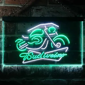 Budweiser Motorcycle Neon-Like LED Sign