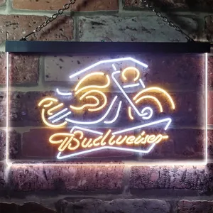 Budweiser Motorcycle Neon-Like LED Sign
