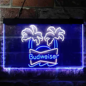 Budweiser Palm Trees Neon-Like LED Sign