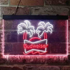 Budweiser Palm Trees Neon-Like LED Sign