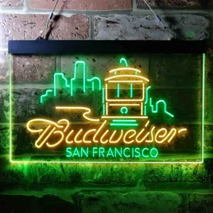 Budweiser San Francisco Cable Car Neon-Like LED Sign