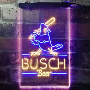 Busch Baseball Bird Neon-Like LED Sign
