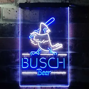 Busch Baseball Bird Neon-Like LED Sign
