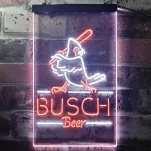 Busch Baseball Bird Neon-Like LED Sign