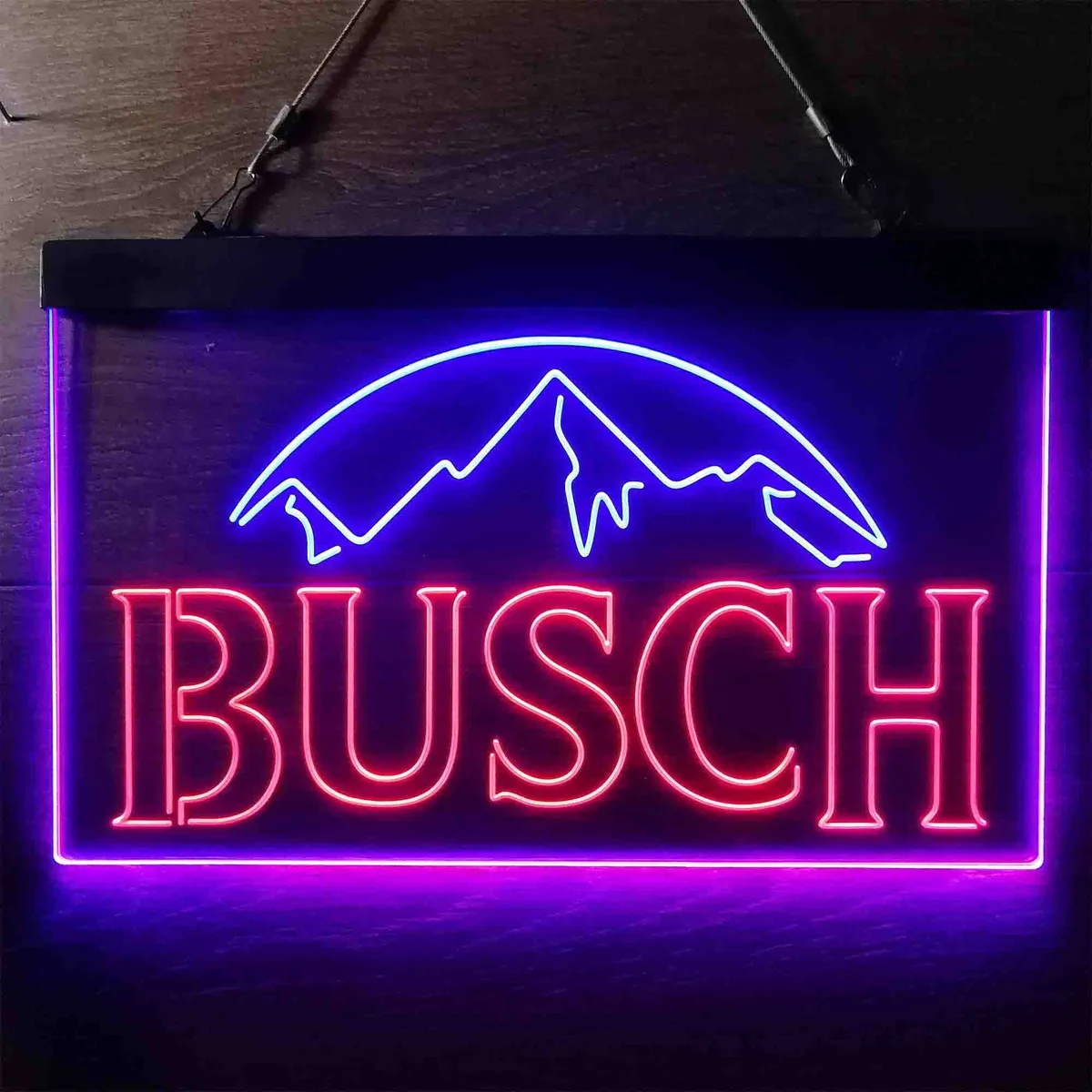 Busch Mountain White Neon-Like LED Sign