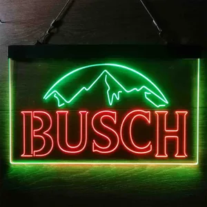 Busch Mountain White Neon-Like LED Sign