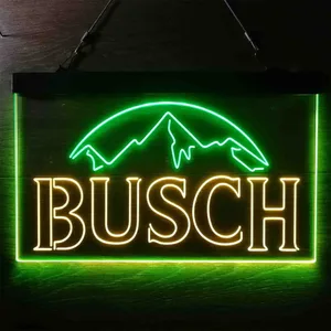 Busch Mountain White Neon-Like LED Sign
