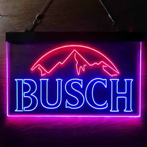 Busch Mountain White Neon-Like LED Sign