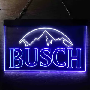 Busch Mountain White Neon-Like LED Sign