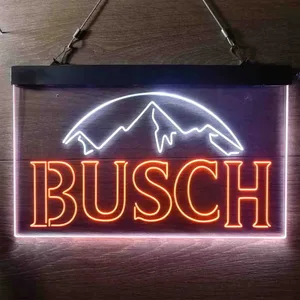 Busch Mountain White Neon-Like LED Sign