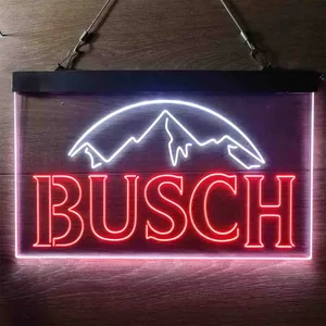 Busch Mountain White Neon-Like LED Sign