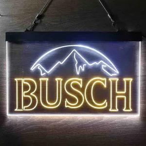 Busch Mountain White Neon-Like LED Sign