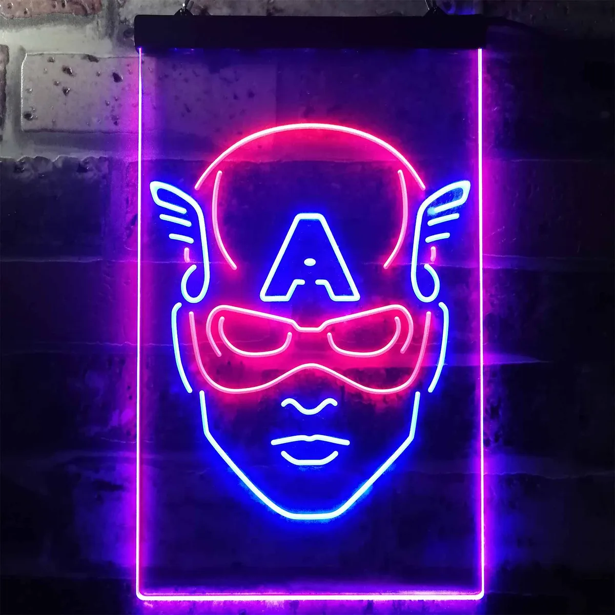 Captain America Face Neon-Like LED Sign