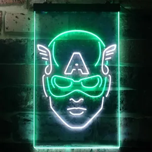 Captain America Face Neon-Like LED Sign
