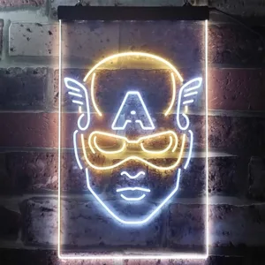 Captain America Face Neon-Like LED Sign