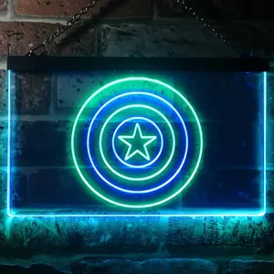 Captain America Shield Neon-Like LED Sign